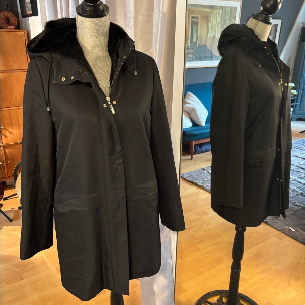 Mojo and Phine Women's Black Hooded Jacket